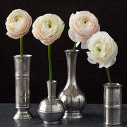 Footed Cylinder Vase, 6.7" by Match Pewter Vases, Bowls, & Objects Match 1995 Pewter