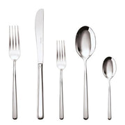 Linear 5 Piece Place Setting by Sambonet Flatware Sambonet Mirror Finish, Solid Handle