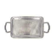 Lago Rectangle Tray with Handles by Match Pewter Serving Tray Match 1995 Pewter Medium