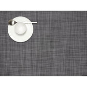 Chilewich: Woven Vinyl Mini Basketweave Placemats, Sets of 4 Placemat Chilewich Rectangle (14" x 19") Cool Grey 