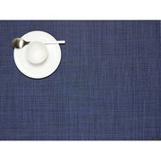 Chilewich: Woven Vinyl Mini Basketweave Placemats, Sets of 4 Placemat Chilewich Rectangle (14" x 19") Indigo 