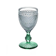 Bicos Bicolor Goblets by Vista Alegre Glassware Vista Alegre Mint Green Stem