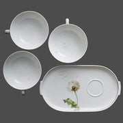 Lotos Bisque Dandelion Dessert or Fruit Bowl, 4.7" by Wolfgang von Wersin for Nymphenburg Porcelain Dinnerware Nymphenburg Porcelain