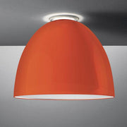 Nur Ceiling Lamp by Ernesto Gismondi for Artemide Lighting Artemide Gloss Orange Classic Traditional Socket