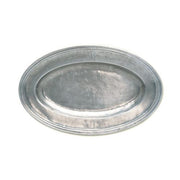 Oval "WL" Platter by Match Pewter Dinnerware Match 1995 Pewter 