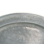 Oval "WL" Platter by Match Pewter Dinnerware Match 1995 Pewter 