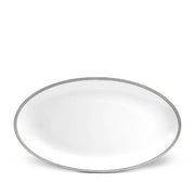Soie Tressee Platinum Oval Platter, Large by L'Objet Dinnerware L'Objet 