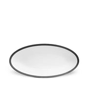 Soie Tressee Black Oval Platter, Small by L'Objet Dinnerware L'Objet 
