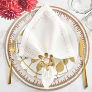 Pin Dot Linen Napkins, Set of 4, 21” by Kim Seybert Cloth Napkins Kim Seybert