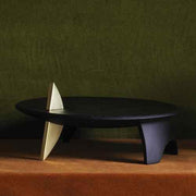 Leaf Flat Platter on Stand, 11" Blackened Oak by Kelly Behun for L'Objet Serving Platters L'Objet 
