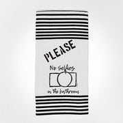 Please No Selfies in the Bathroom Terry Towel by Twisted Wares Tea Towel Twisted Wares