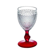 Bicos Bicolor Goblets by Vista Alegre Glassware Vista Alegre Red Stem