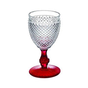 Bicos Bicolor Goblets by Vista Alegre Glassware Vista Alegre Red Stem 