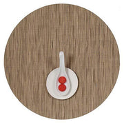 Chilewich: Bamboo Woven Vinyl Placemats, Set of 4 Placemat Chilewich Round 15" Dia. Camel 