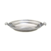 Round Low Bowl with Scroll Handles by Match Pewter Serving Bowl Match 1995 Pewter Medium