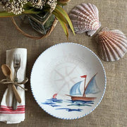 Sailboat Oval Platter, 12" x 15" by Abbiamo Tutto Dinnerware Abbiamo Tutto 