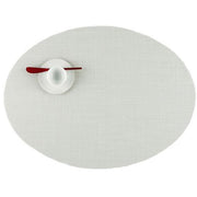 Chilewich: Woven Vinyl Mini Basketweave Placemats, Sets of 4 Placemat Chilewich Oval (14" x 19.25") Sandstone 