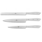 Compendio Kitchen Knives with Grey Blades and Lucite Handles, Set of 3 by Berti Knive Set Berti 