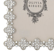 Silver Pavé Clover Photo Frame by Olivia Riegel Picture Frames Olivia Riegel