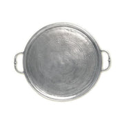 Round Trays with Handles by Match Pewter Serving Tray Match 1995 Pewter Small