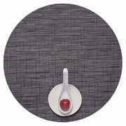 Chilewich: Bamboo Woven Vinyl Placemats, Set of 4 Placemat Chilewich Round 15" Dia. Smoke 