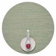Chilewich: Bamboo Woven Vinyl Placemats, Set of 4 Placemat Chilewich Round 15" Dia. Spring Green 