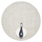 Chilewich: Basketweave Woven Vinyl Placemats Sets of 4 & Runners Placemat Chilewich Round 15" dia. Natural 