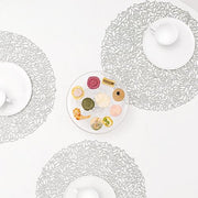 Petal Pressed Round Vinyl Placemats by Chilewich Set of 4 Placemat Chilewich