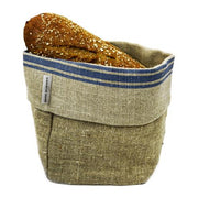 French Monogramme Linen Bread Basket by Thieffry Freres & Cie Bread Basket Thieffry Freres & Cie Blue 