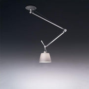 Tolomeo Off-Center Shade Suspension Lamp by Michele de Lucchi for Artemide Lighting Artemide 10" Silver Fiber 