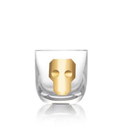 Hamlet Gold Skull Double Old Fashioned Glass, 10.5 oz., Set of 2 by Rony Plesl for Ruckl Glassware Ruckl 