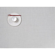 Chilewich: Woven Vinyl Mini Basketweave Placemats, Sets of 4 Placemat Chilewich Rectangle (14" x 19") White 