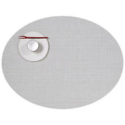 Chilewich: Woven Vinyl Mini Basketweave Placemats, Sets of 4 Placemat Chilewich Oval (14" x 19.25") White 