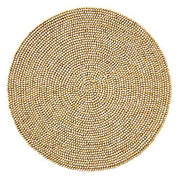 Wood Bead Round Placemat, Natural, set of 4 by Kim Seybert Placemat Kim Seybert