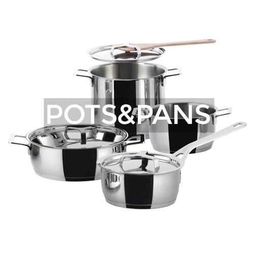 Alessi: Cookware: Pots&Pans Collection by Jasper Morrison