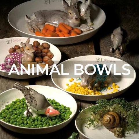 Nymphenburg Porcelain: Animal Bowls by Hella Jongerius