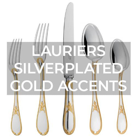 Ercuis: Flatware: Lauriers Silverplated Gold Accents