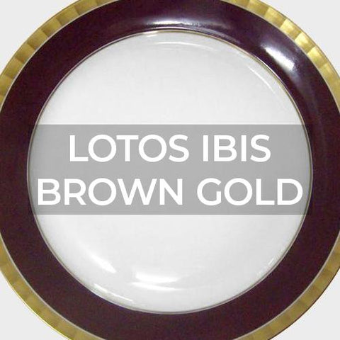 Nymphenburg Dinnerware: Lotos Ibis Brown Gold