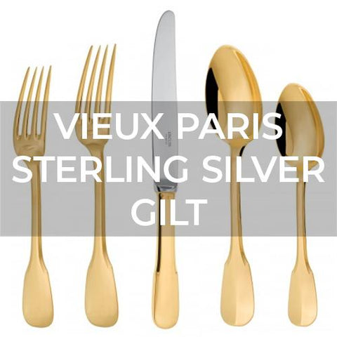 Ercuis: Flatware: Vieux Paris Sterling Silver Gilt