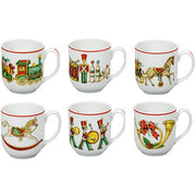 Christmas Magic Porcelain Set 6 Mugs by Vista Alegre