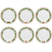 Christmas Magic Porcelain Set 6 Dinner Plates by Vista Alegre