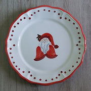 Christmas Babbo Natale Dinner Plate, 11" by La Gabbianella