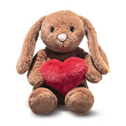 Hoppie Love Bunny Rabbit with Heart Plush, 6" by Steiff