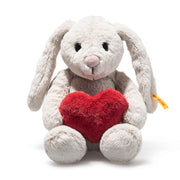 Hoppie Love Bunny Rabbit with Heart Plush, 6" by Steiff