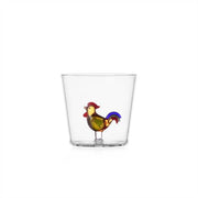 Ichendorf Milano Animal Farm Rooster Glass Tumbler, 11.8 oz.