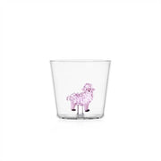 Ichendorf Milano Animal Farm Pink Sheep Glass Tumbler, 11.8 oz.