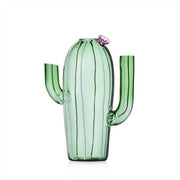 Ichendorf Milano Desert Plants Cactus Green Jug with Pink Flower, 9.5"H
