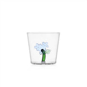 Ichendorf Milano Botanica Light Blue Flower Glass Tumbler, 11.8 oz