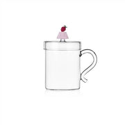 Ichendorf Milano Patisserie Lidded Mug Charlotte with Raspberry, 13.5 oz.