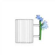 Ichendorf Milano Botanica Light Blue Flower Optic Mug, 15.2 oz.